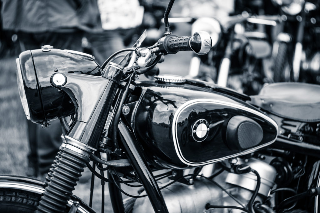 PAAREN IM GLIEN, GERMANY – MAY 23, 2015: Detail of motorcycle BM