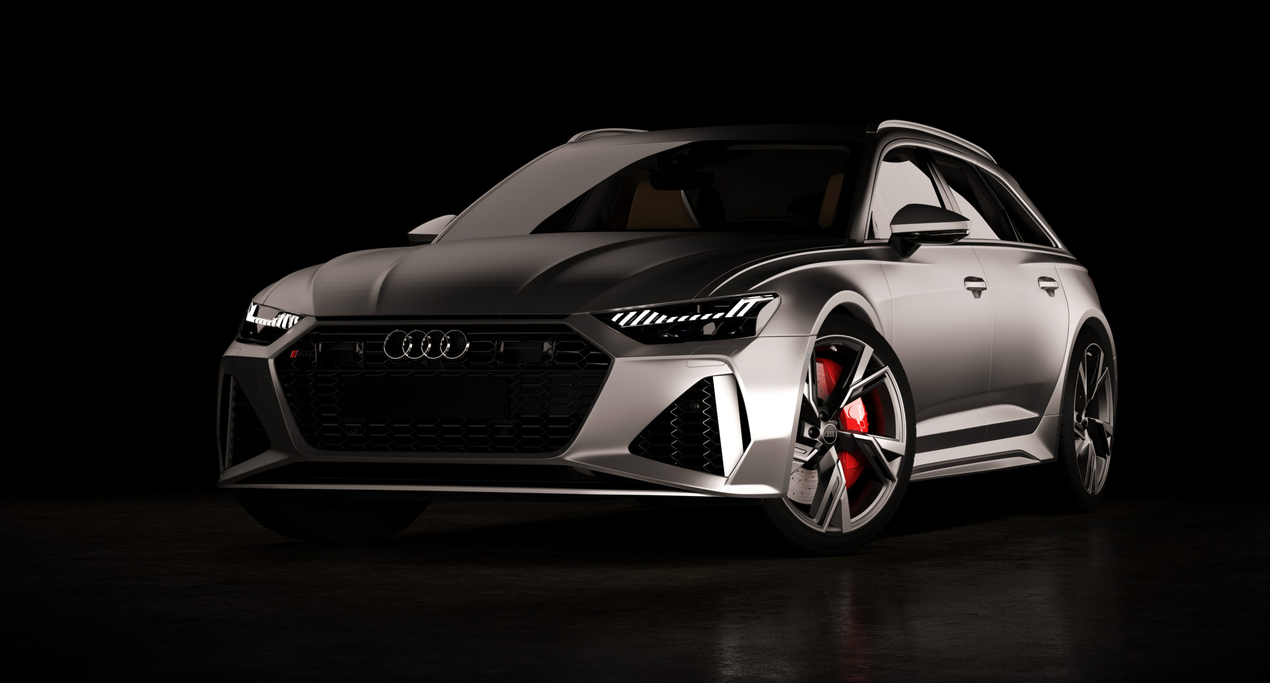 Almaty, Kazakhstan. MARCH 28, 2020: Audi RS6 Avant luxury stylish car isolated on white background. 3D render