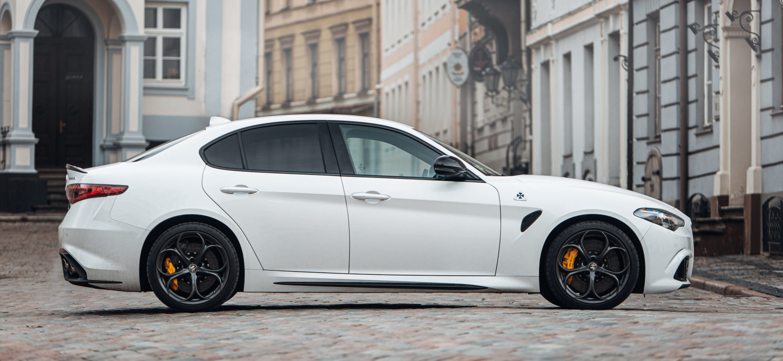 Alfa Romeo Giulia Quadrifoglio at the old city centre